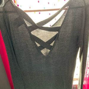 Strappy back sweater